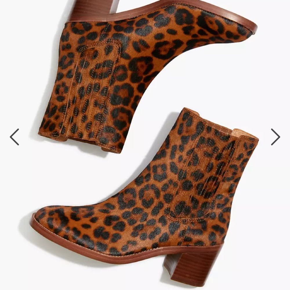 NEW Madewell Autumn Chelsea Boots heeled Leopard 7